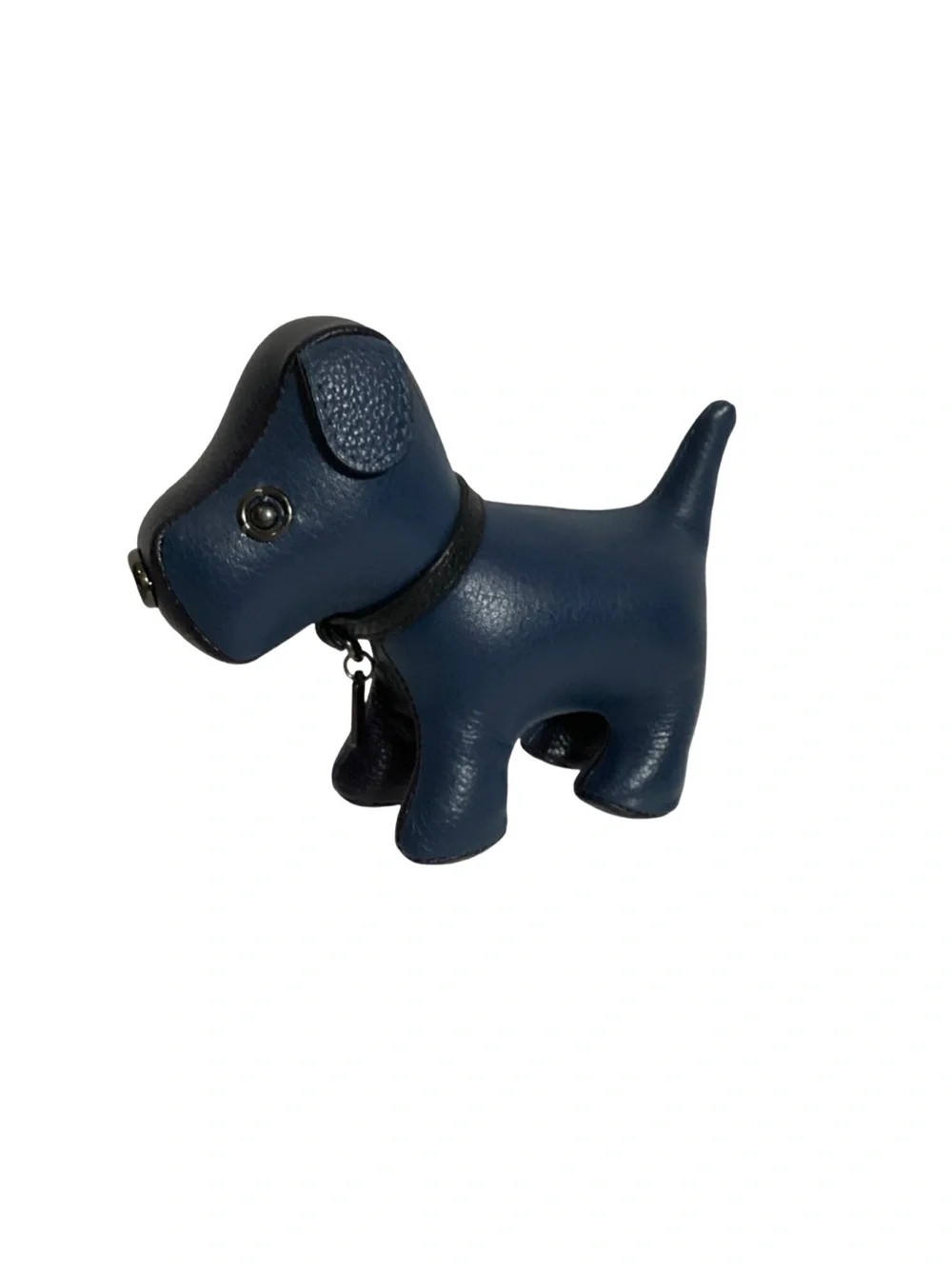 Coach Blue Colorblock Puppy Dog Paperweight with Collar & Charm Unisex